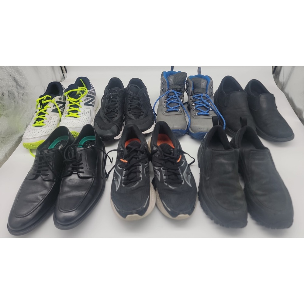 Lot Of 7 Men's 9 Shoes Sneakers Boots 1 New (Bostonian) North Face New Balance